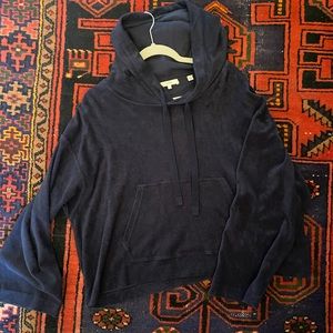 VINCE velour pullover top